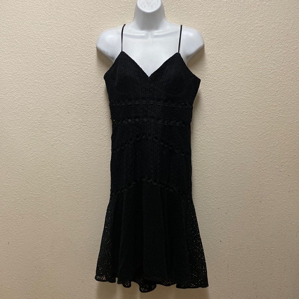 Bardot Ariana Eyelet Fit & Flare Dress Size 6